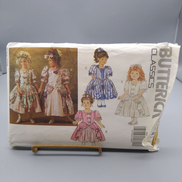 Vintage Sewing PATTERN Butterick 5821, Classics Average 1991 Girls Dress - Picture 1 of 2
